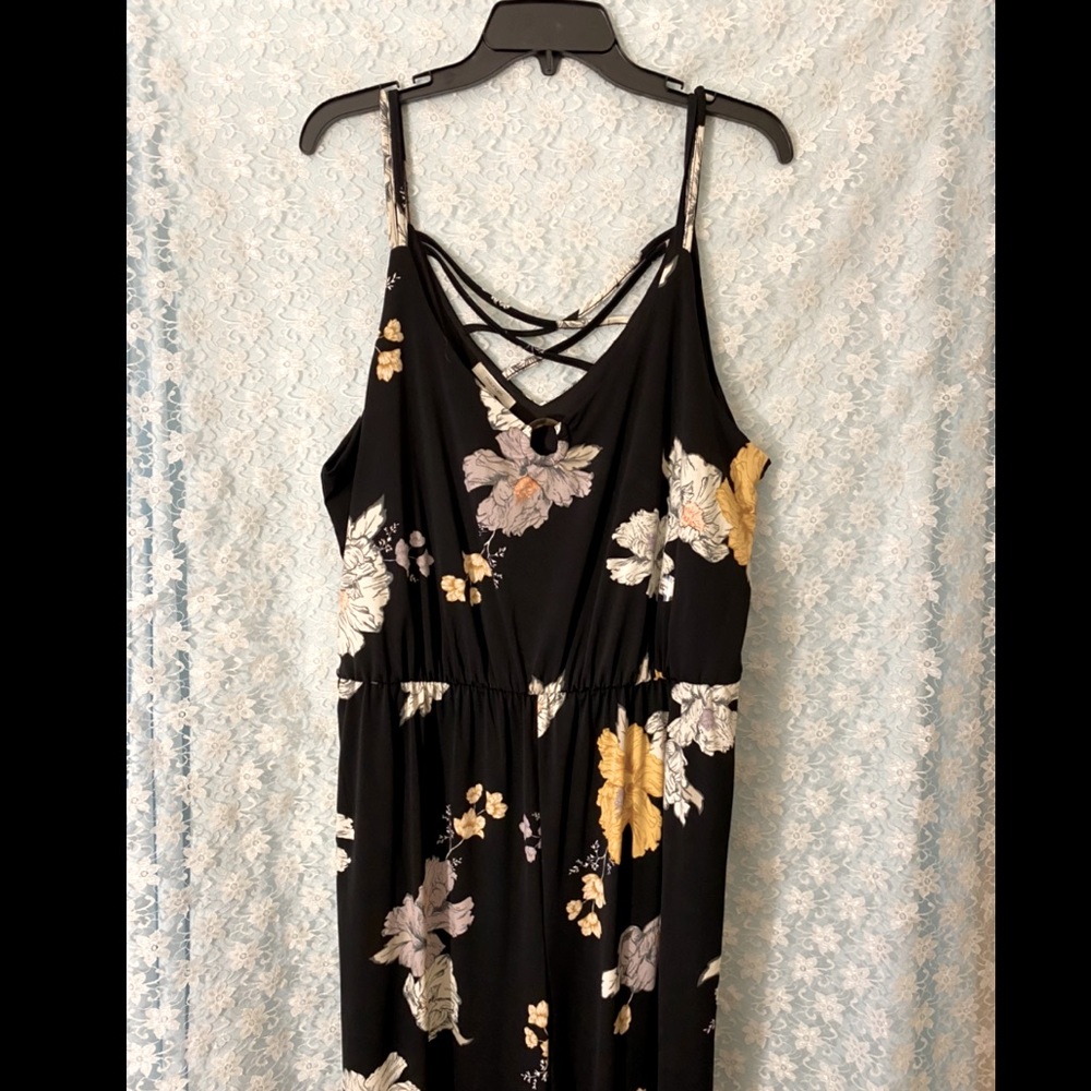 Spaghetti strap flowy jumpsuit